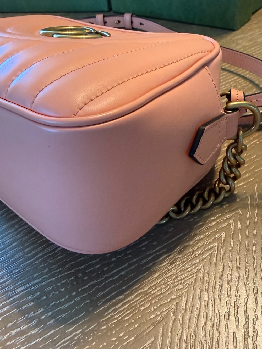 Gucci Pink GG Marmont Small Quilted Crossbody Bag - Picture 3 of 8